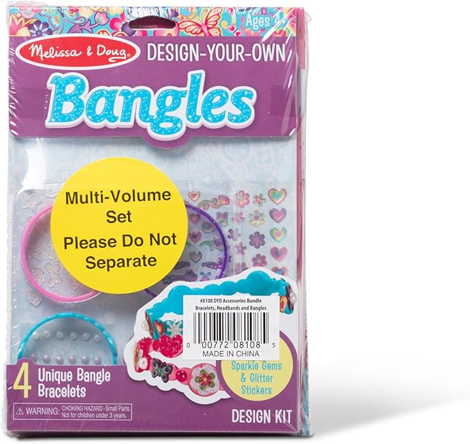Melissa & Doug Design-Your-Own Jewelry-Making Kits - Bangles, Headbands, and Bracelets