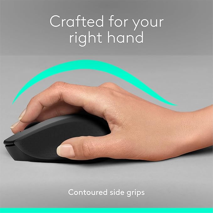 Logitech M331 Silent Plus Wireless Mouse- Black
