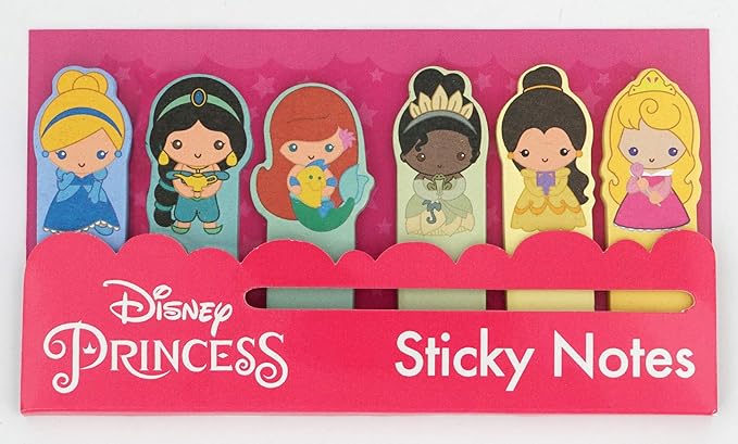 Disney Princess Sticky Note Tabs Series 1-6 Pack, Multicolor
