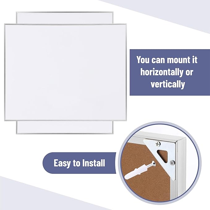 Mr. Pen- Small Dry Erase Board, 11x14 Inches, Whiteboard with Black Dry Erase Marker, Aluminum Frame, Magnetic Small White Board for Students, Home, Office and Classroom