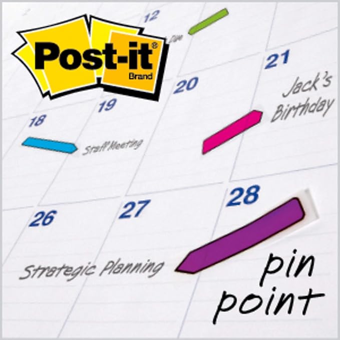 Post-it Arrow Flags, Assorted Bright Colors, .47 in Wide, 96 Flags/Pack (684-ARR4), 24 Pack, 2304 Total Flags