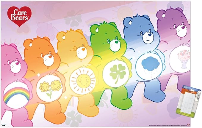 Care Bears - Care Bear Stare Wall Poster, 34L" x 22.4W", Premium Poster & Mount Bundle