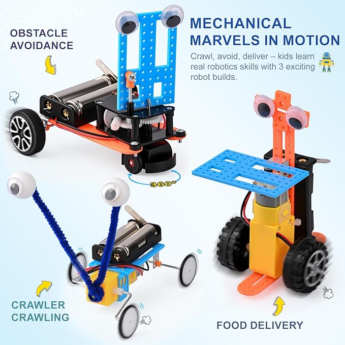STEM Kits for Kids Ages 6-12, Science Kits for Kids,DIY STEM Gifts Toys for 6 7 8 9 10 11 12 13 Year Old Boy Birthday Gifts,Robot Building Science Kits Engineering Projects,Science Experiments Kits