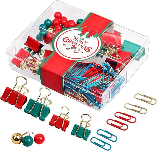 Cute Paper Clips Binder Clips Combo Set, Assorted Size Paper Clips for Office, Cute Office Supplies Set,