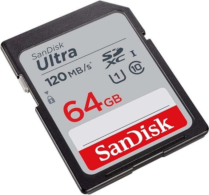 SanDisk 64GB Ultra SDXC UHS-I Memory Card - 120MB/s, C10, U1, Full HD, SD Card - SDSDUN4-064G-GN6IN [Older Version]