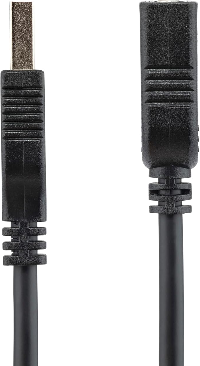 StarTech.com 6in Short USB 3.0 (5Gbps) Extension Adapter Cable (USB-A Male to USB-A Female) - USB 3.2 Gen1 Port Saver Cable - Black (USB3EXT6INBK) (Pack of 2)