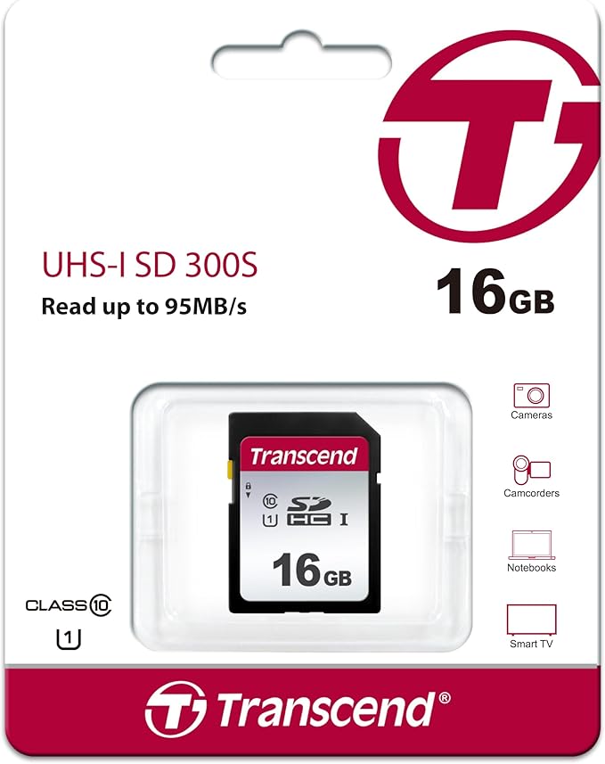 Transcend 16GB SDXC/SDHC 300S Memory Card TS16GSDC300S