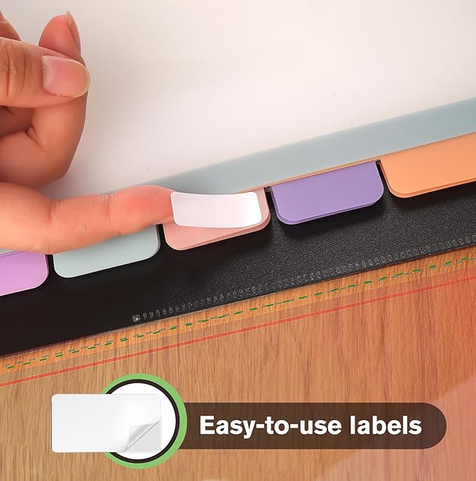 HABGP 2 Set 8 Tab Binder Dividers for 3 Ring, Plastic Binder Dividers with Tabs Letter Size Multicolor, Pastel Colors 3 Hole Punch Clear Page Folder Dividers File Organizer