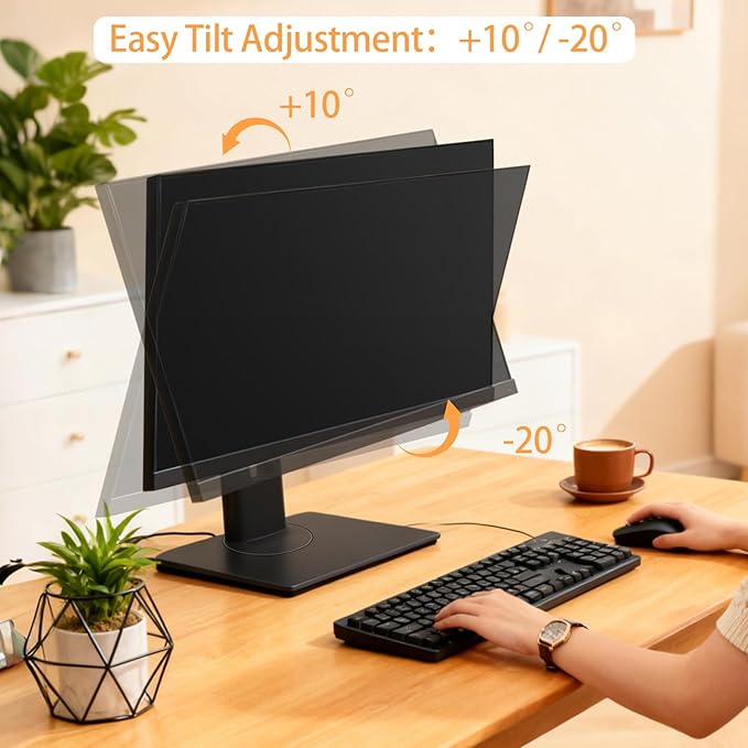 2026 Version Ergonomic VESA Monitor Stand, 150mm Spring Height adjustment,, Tool-Free Base, Swivel, Tilt & Rotation, for 26–32" Monitors, 7.28–8.82 lb, 100x100mm Vesa Mount (7.28～8.82LB)