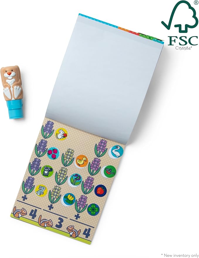Melissa & Doug Bunny Sticker Activity Pad & Stamper Book, 1 EA