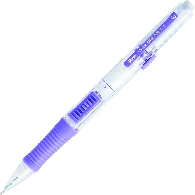 Pentel QUICK CLICK Mechanical Pencil (0.7mm), Violet Barrel, Box of 12 Pencils (PD217V)