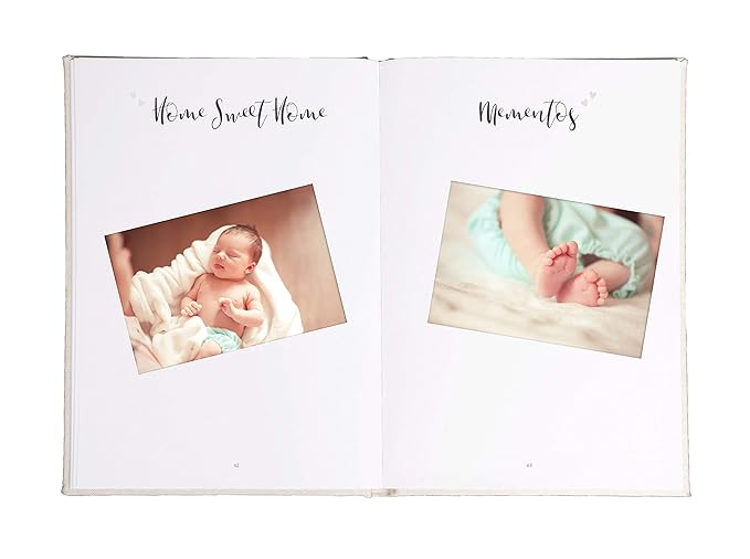 Pearhead My Little Bump Pregnancy Journal, Guided Keepsake Prompted Memory Book, Gender-Neutral Gift for New and Expecting Moms, Ultrasound Baby Scrapbook, Ivory Linen