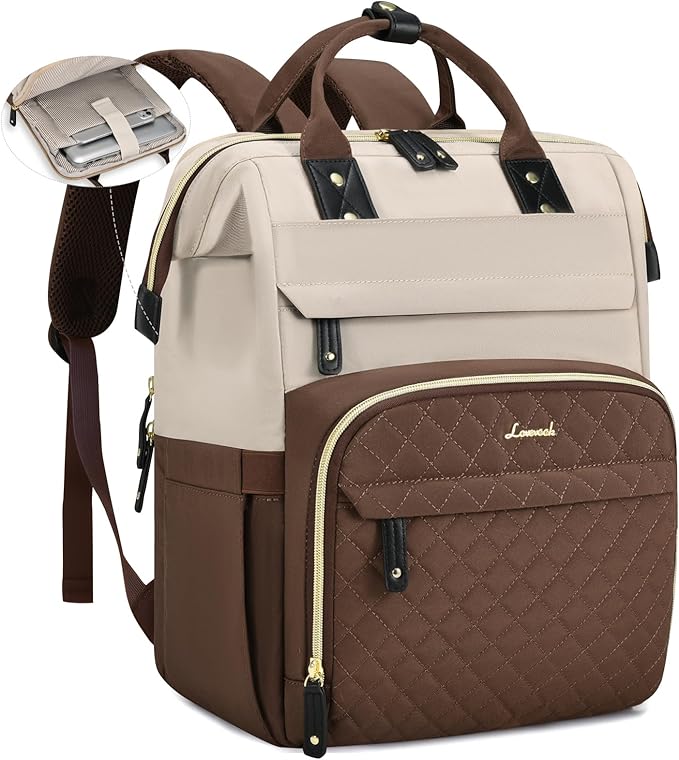 LOVEVOOK Laptop Backpack for Women, 17.3 inch Waterproof Nurse Bag Teacher Work Backpack Purse for Women, Travel Computer Backpack for College Office Business Ladies