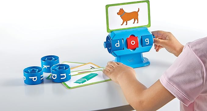hand2mind Beginning Word Builder, CVC Word Games, Spelling Toys for Kids 3-5, Learning How to Read, Sight Words Flash Cards, Kindergarten Learning Activities, Science of Reading Manipulatives