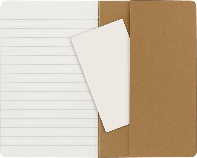 Moleskine Cahier Journal, Soft Cover, Large (5" x 8.25") Ruled/Lined, Black, 80 Pages (Set of 3)
