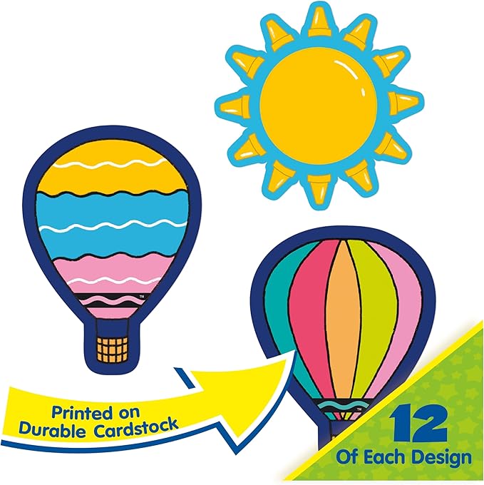 Eureka Crayola Colors of Kindness Paper Cut-Out Classroom Decorations for Teachers, 36 Pieces
