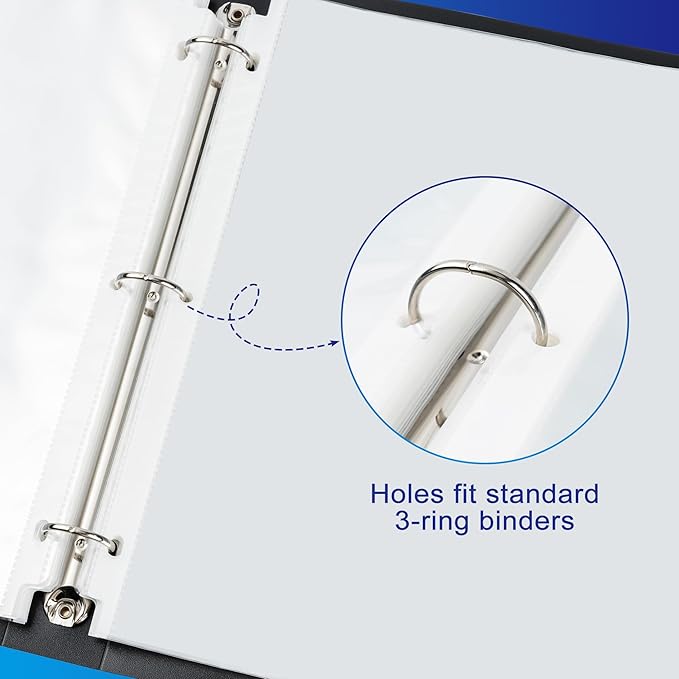 500 Pack Clear Sheet Protectors, 8.5 x 11 inch Page Protectors for 3 Ring Binder,Top Loading Paper Protector for Documents and Photos,Letter Size