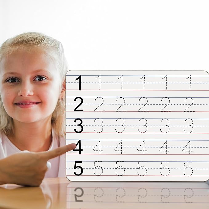 Dry Erase Boards 32 Pack, Double Sided Small Whiteboards with Lines for Kids, Students, Teacher & Classroom Pack, 9"x12" Mini Individual White Boards Lined for Writing Math English Practice