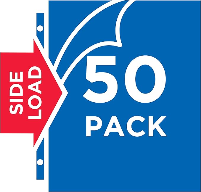 Avery Diamond Clear Quick Load Sheet Protectors, Top & Side Load, 50 Document Protectors (73802)