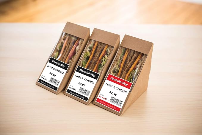 Brother Genuine DK-2251 Continuous Length Replacement Labels, Black/Red Label on White Paper Tape, Engineered with Excellence, 2.4” x 50 feet, 1 Roll per Box
