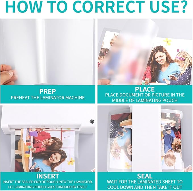Thermal Laminating Pouches 5 mil, Clear 9 x 11.5 Inch Laminating Sheet Paper for Thermal Laminator, Holds 8.5 x 11 Inch Letter Size Sheets (30 Pack)