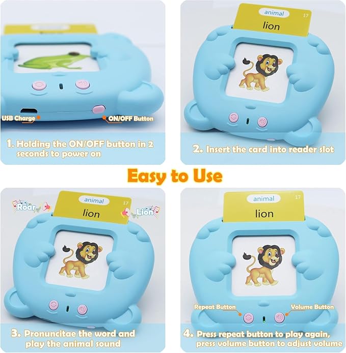 MAYAPHILOS 510 Sight Words Talking Flash Cards Cantonese and English, Trilingual Learning Flashcard Toys, Learn Cantonese and Chinese for Kids, Audible Pocket Speech for Toddlers