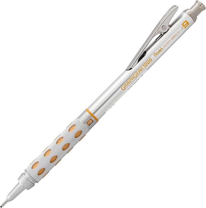 Pentel GraphGear1000 Automatic Drafting Pencil (0.9mm), Yellow Accents