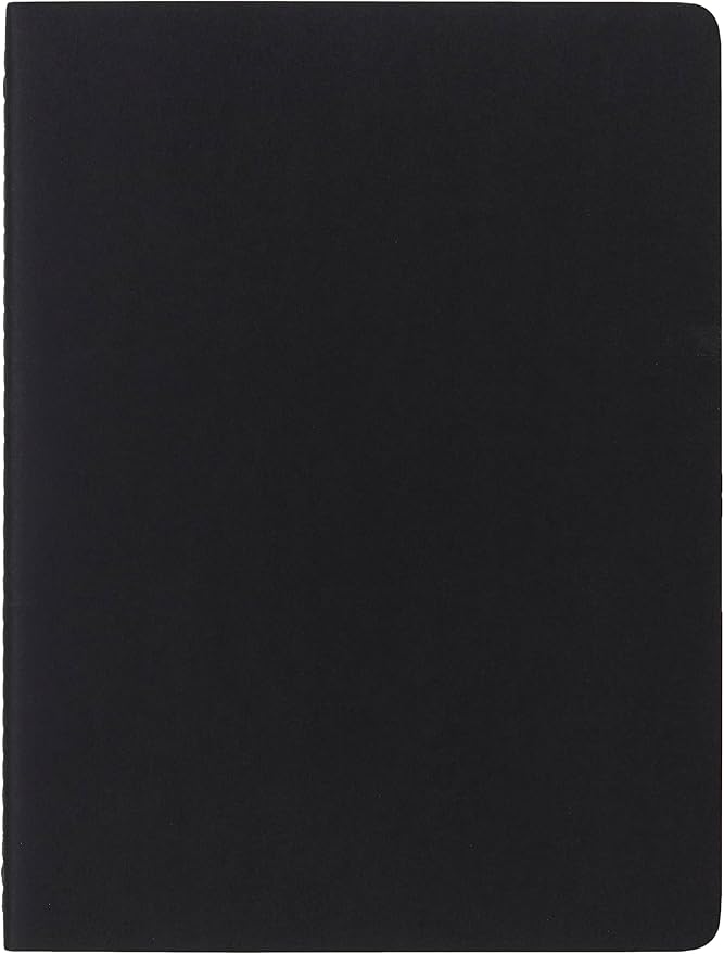 Moleskine Cahier Journal, Soft Cover, Large (5" x 8.25") Ruled/Lined, Black, 80 Pages (Set of 3)