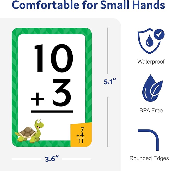 Head Start Flash Cards Set for Preschool Learning Activities, 140 Toddler Flashcards, Math Games for Kids - Numbers, Addition, Multiplication, and Alphabet Flash Cards, Ages 3+