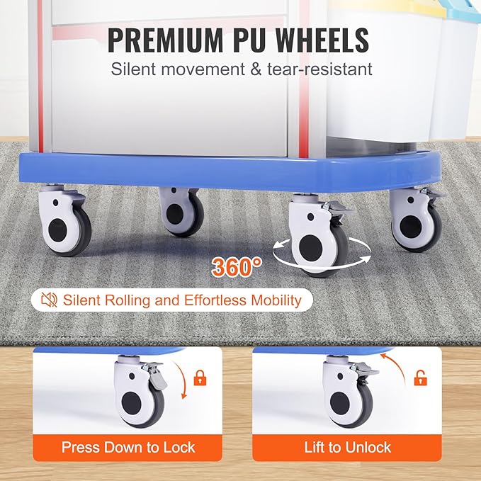 VEVOR Medical Crash Cart, Nursing Emergency Rolling Cart with 5 Drawers & 4 Silent Wheels, Adjust IV Pole, Needle Disposal Holder, Trash Bin, O2 Holder, Mobile Trolley for Hospital, Clinic, Lab, Salon