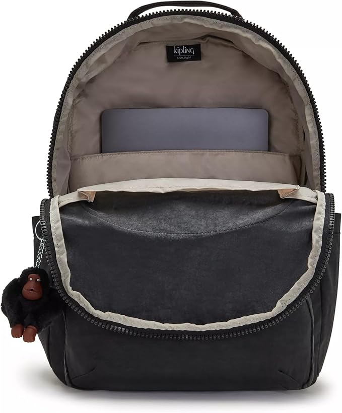 Kipling Women's Seoul 15" Laptop Backpack, Durable, Roomy with Padded Shoulder Straps, Built-In Protective Sleeve