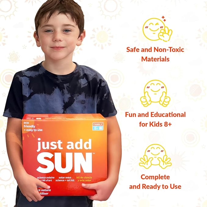 STEM Toys by Griddly Kids – Art & Science Kits for Kids Age 8–12, STEM Chemistry Set for Hands-On Learning & Education, Solar Science Experiment Kit Gift for Boys & Girls (Just Add Sun)