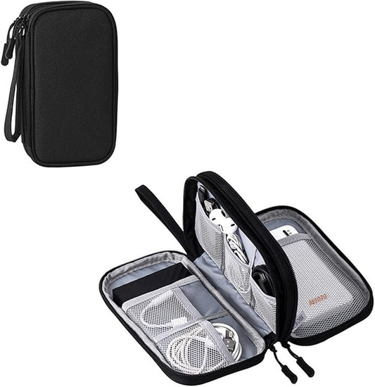Electronic Organizer Travel Cable Accessories BagPouch Portable Waterproof Storage Bag Electronic Organizer Case for Cable, Mouse,USB Cable,Power Bank,Cord, Charger, Phone, Earphone