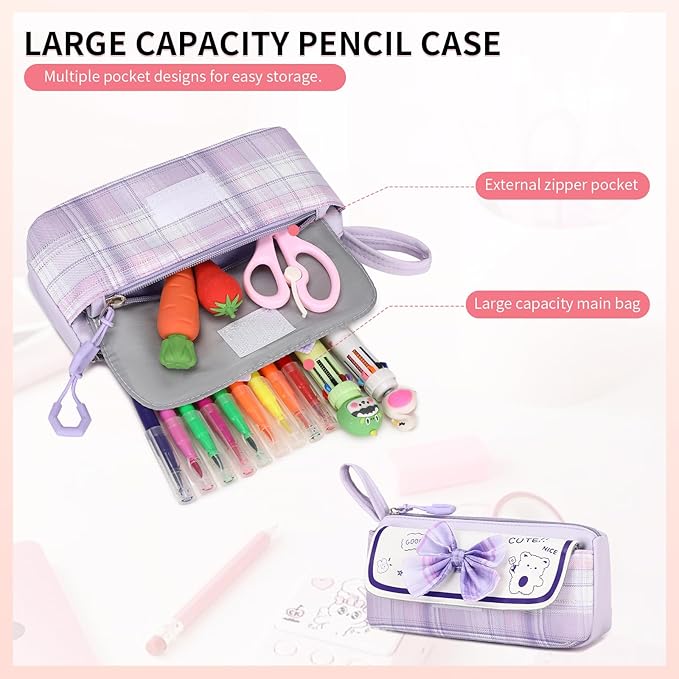 Girls Backpack 3pcs School Backpack with Lunch Box Teen Girl Backpack Set Cute Kids School Bag Bookbag for Teen Girls
