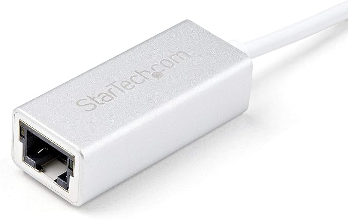 StarTech.com USB 3.0 to Gigabit Network Adapter - Silver - Sleek Aluminum Design for MacBook, Chromebook or Tablet - Native Driver Support (USB31000SA), Standard