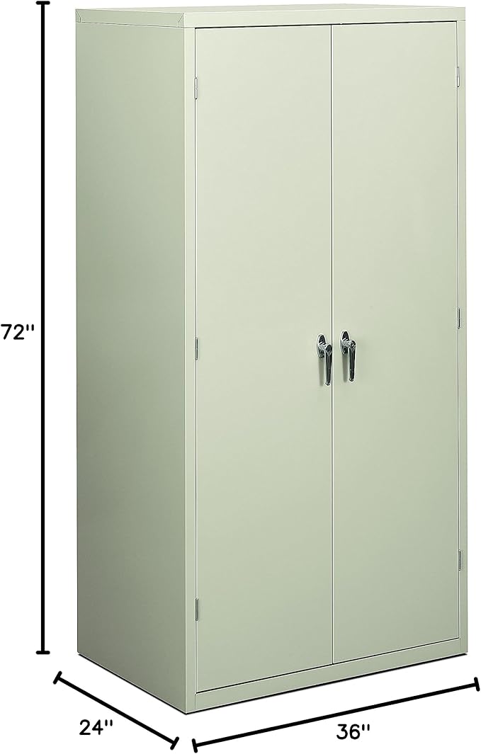HON Brigade Series Five-Shelf Storage Cabinet - High Storage Cabinet, 36w by 24d by 72h, Light Gray (HSC2472)