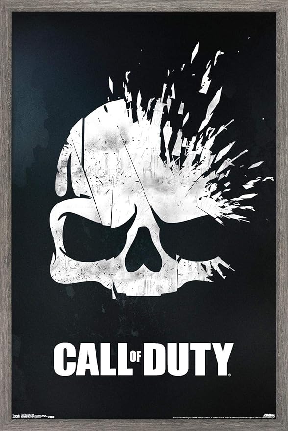 Trends International Call of Duty - Skull Wall Poster, 22.375" x 34", Barnwood Framed Version