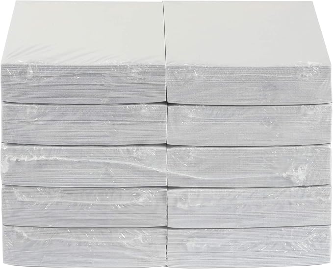 Amazon Basics Blank Index Cards for Studying and Note Taking, White, 3" x 5", 1000 Count (10 Pack of 100), 7.5 pt. Paper Weight