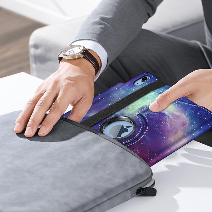 Fintie Rotating Case for iPad (A16) 11th Generation 11 Inch (2025), iPad 10th Generation 10.9 Inch (2022) - [Built-in Pencil Holder] 360 Degree Rotating Protective Stand Cover, Galaxy