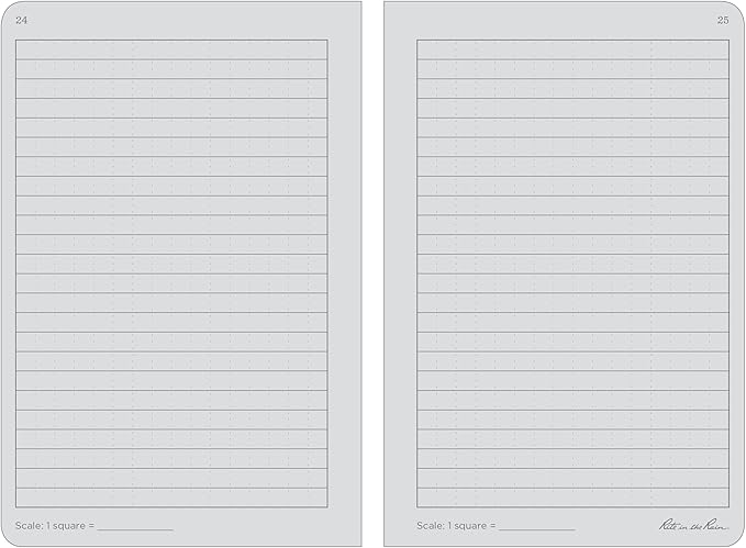 Rite In The Rain Weatherproof Stapled Notebook, 4.625" x 7", Black Cover, Universal Pattern, 3 Pack (No. 771FX)