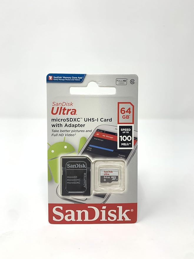Made for Amazon SanDisk 64GB microSD Memory Card for Fire Tablets and Fire -TV