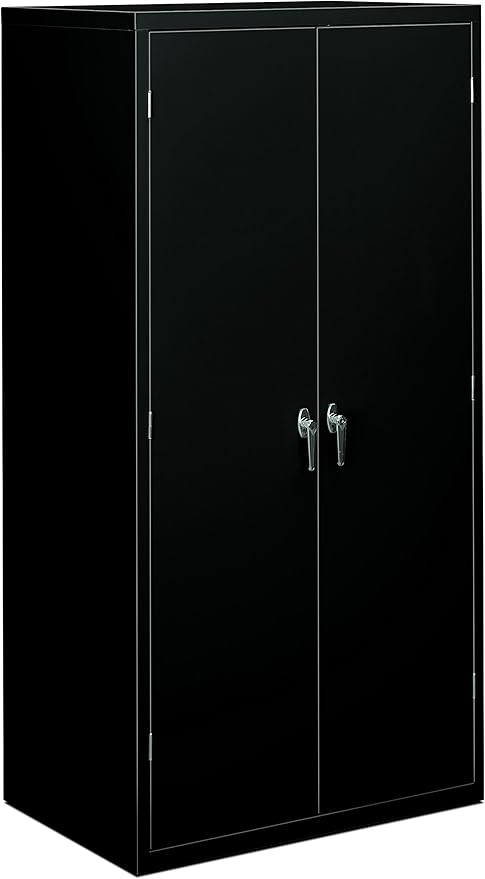 HON Brigade Series Five-Shelf Storage Cabinet - High Storage Cabinet, 36w by 24d by 72h , Black (HSC2472)