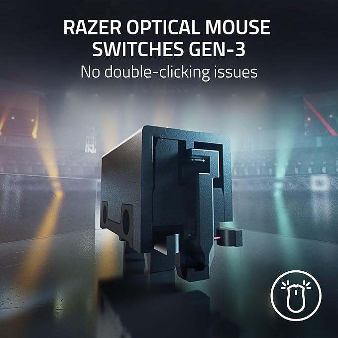 Razer DeathAdder V3 Pro Wireless Gaming Mouse + Hyperpolling Wireless Dongle: 63g Ultra Lightweight - Focus Pro 30K Optical Sensor - Optical Switches Gen-3-5 Programmable Buttons - Black