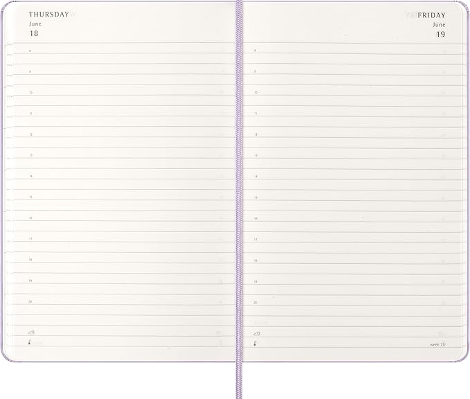 Moleskine Classic 12 Month 2026 Daily Planner, Hard Cover, Large (5" x 8.25"), Pastel Lilac, 400 pages