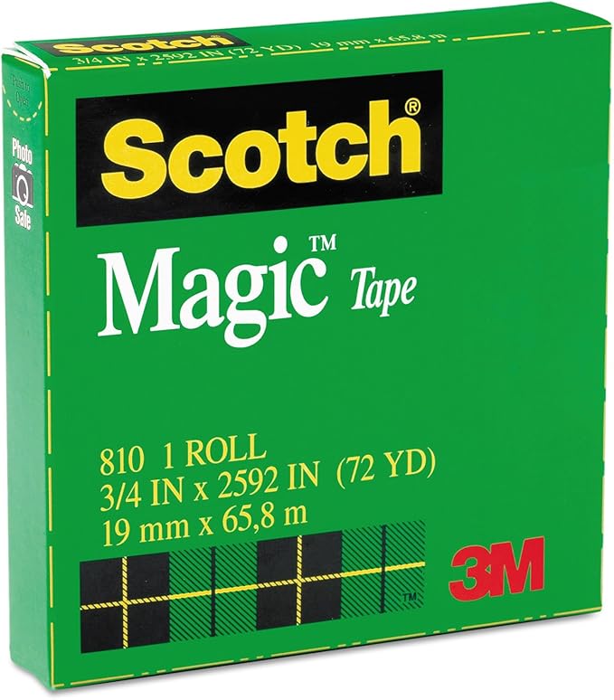 Scotch 810342592 Magic Tape Refill, 3/4-Inch x 2592-Inch, 3-Inch Core, Clear