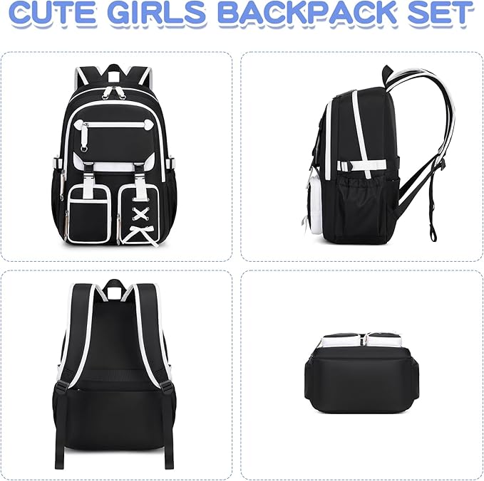 Kids Backpacks for Girls Teens Kawaii Bookbag for Elementary Primary Middle High School Daypack