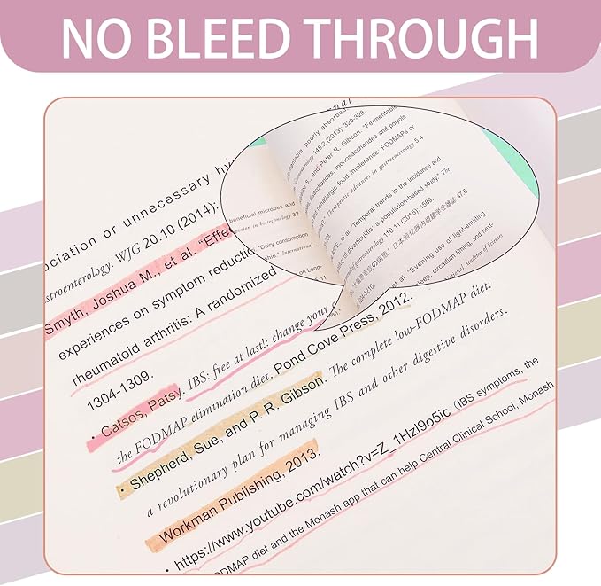 YOOUSOO Aesthetic Bible Highlighters, Cute Highlighters Assorted Colors, Bible Highlighter No Bleed, Pastel Pink Highlighter for Journaling Supplies And School, Valentines Day Gifts for Women & Girl