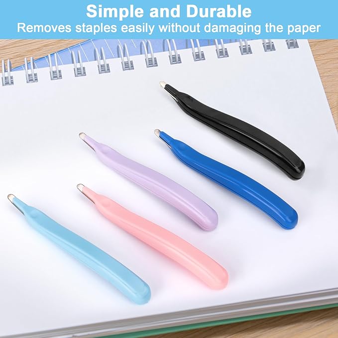 6 Pack Magnetic Staple Remover Tools, Professional Stapler Removers Staple Puller Remover for Classroom, Multicolored Stapler Remover Tool Staple Remover Stick for Home School Office (5 Colors)