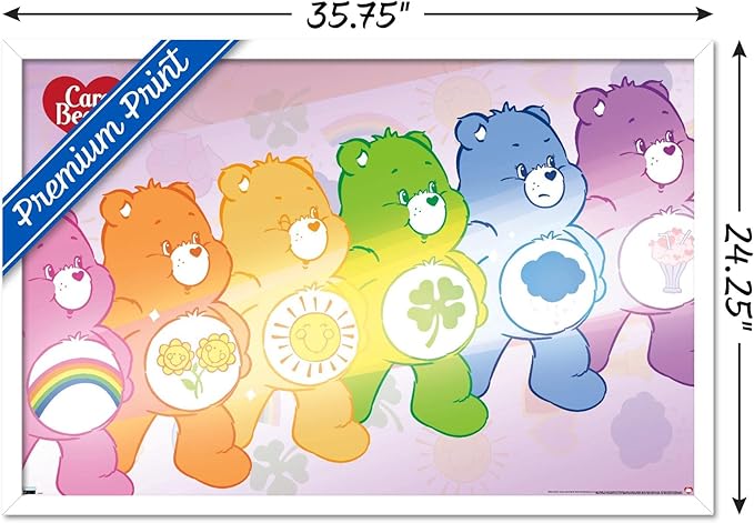 Care Bears - Care Bear Stare Wall Poster, 34L" x 22.4W", White Framed Version