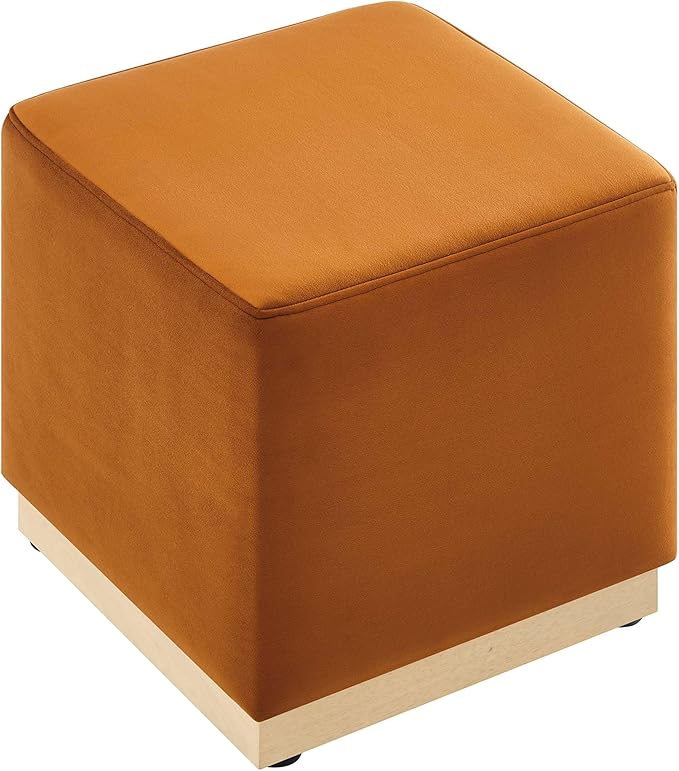 Modway 17" Square Performance Velvet Upholstered Upholstered Ottoman